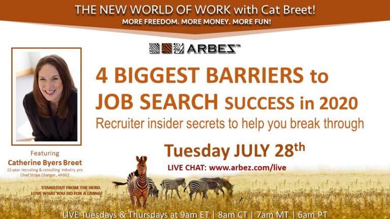 The New World of Work with Cat Breet – 4 Biggest Barriers to Job Search Success in 2020