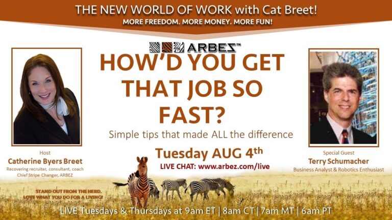 How’d you get that job so fast? Simple tips with Special Guest Terry Schumacher